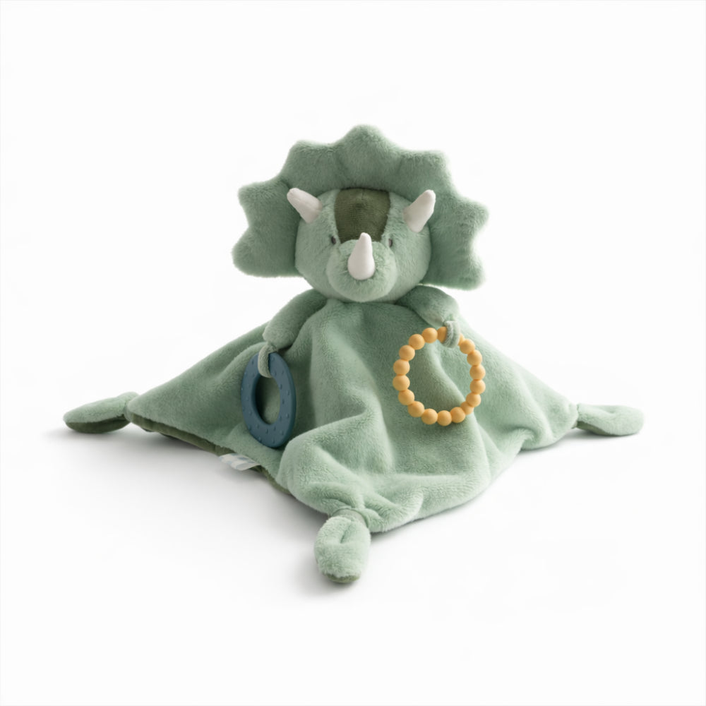 Wonderland Baby Collection Plush Comforter with Silicone - MINT DINO
